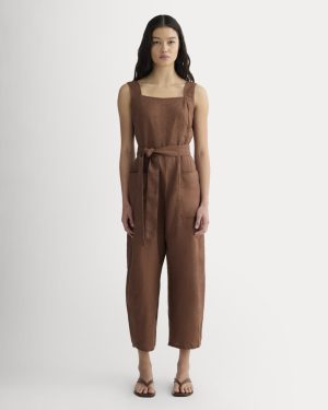The Utility Coverall in Linen | Cedarwood