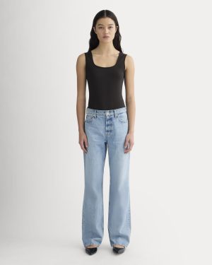 The Form Square-Neck Bodysuit | Black