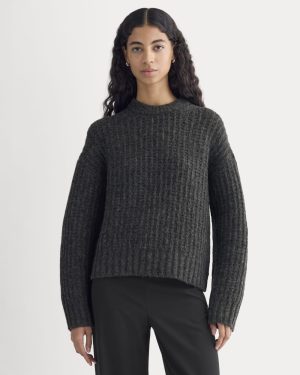 Waffle Sweater in Cloud | Heathered Soot