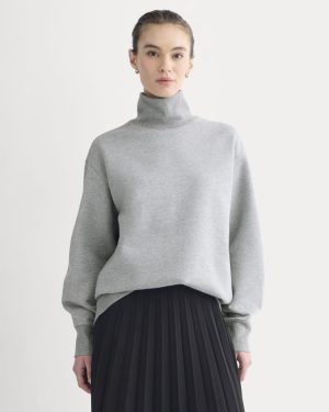 Luxe Fleece Turtleneck | Vintage Heather Grey