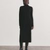 The Turtleneck Sweater Dress in Cashmere | Black