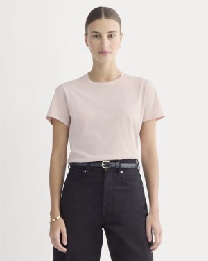 The Box-Cut Tee in Essential Cotton | Soft Rose | No Pocket