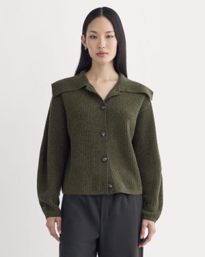 Fisherman Cardigan in Wool Cashmere | Heather Beech