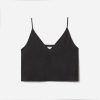 The Washable Silk Cropped Cami | Black