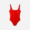 The Square-Neck One-Piece | Bright Red