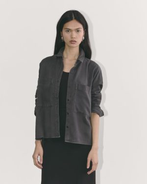 The Boxy Overshirt in Buttersoft | Graphite
