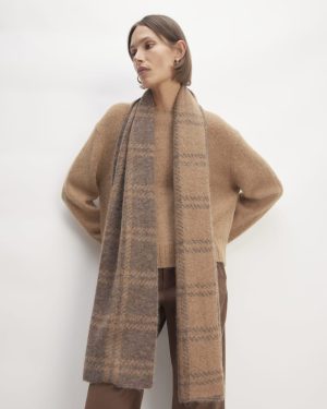The Alpaca Patterned Scarf | Cocoa / Tiger's Eye