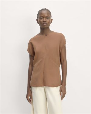 The Drape Top in Butterlite | Carob Brown