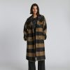The Brushed Italian ReWool® Peacoat | Camel Buffalo Check