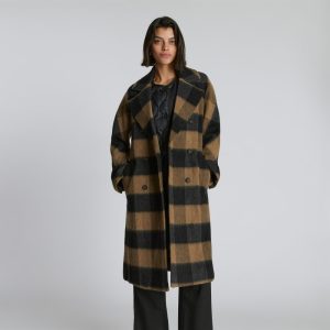 The Brushed Italian ReWool® Peacoat | Camel Buffalo Check