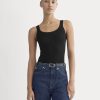 The Light Ribbed Cami in Ultrasoft Merino | Black