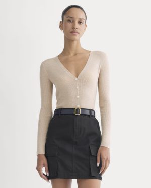 The Cardigan in Ultrasoft Merino | Pale Blush