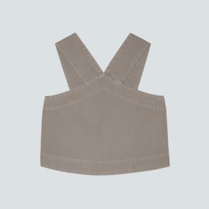 The Cross-Front Apron Top | Clay