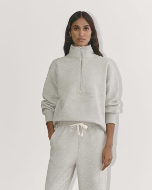 Luxe Fleece Half-Zip Sweatshirt | Heathered Grey