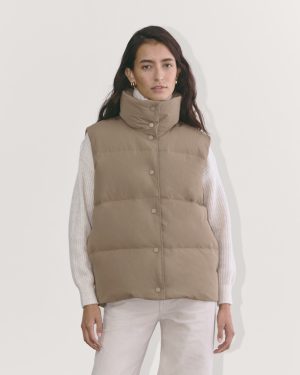 The Puffer Vest | Taupe Grey