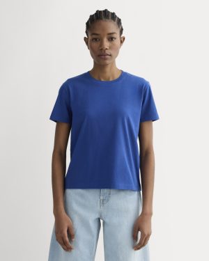 The Box-Cut Tee in Essential Cotton | Bright Cobalt | No Pocket