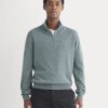 Cashmere Quarter Zip Sweater | Denim Blue