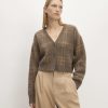 The Alpaca V-Neck Cropped Cardigan | Cocoa / Tiger's Eye