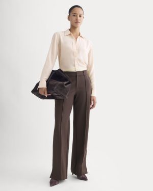Dream Wide-Leg Trouser | Dark Chocolate