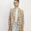 The Oversized Blazer in Buttersmooth | Pale Khaki Plaid