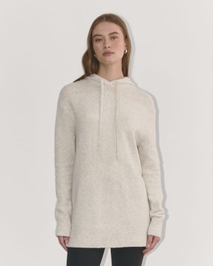 The Oversized Hoodie in Plush Cotton | Heathered Oat