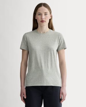 The Slim Crew in Essential Cotton | Heathered Grey