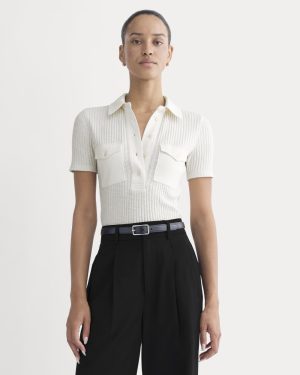 The Cozy Rib Polo | Bone