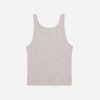 The Pima Micro-Rib Short Tank |  Heathered Grey