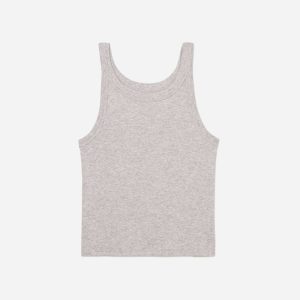 The Pima Micro-Rib Short Tank | Heathered Grey