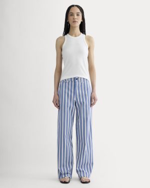 The Wide-Leg Chino | Dutch Blue / Natural