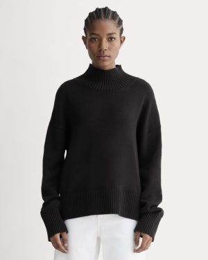 The Boxy Turtleneck in Everyday Cotton | Black