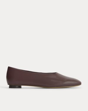Gallery Square-Toe Flat | Burgundy