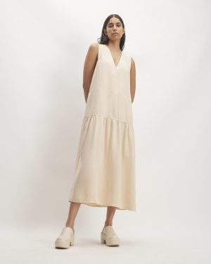 The TENCEL™ V-Neck Dress | Whisper Pink