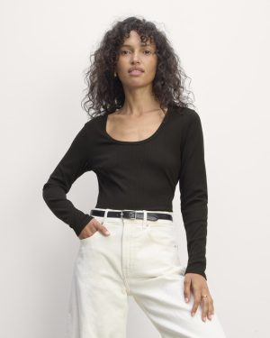 The Shimmy Long-Sleeve Tee | Black