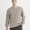 Waffle Rollneck Crew in Everyday Cotton | Heathered Oatmeal