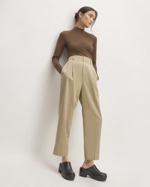 The Draper Tapered Pant in Buttersmooth | Cornstalk / Black