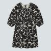 The Seersucker Puff Sleeve Dress | Black / Canvas Floral