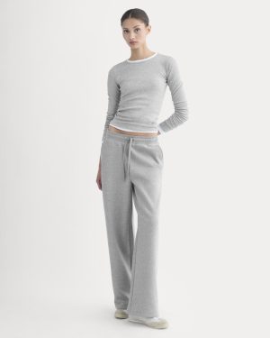 Luxe Fleece Wide-Leg Sweatpant | Vintage Heather Grey