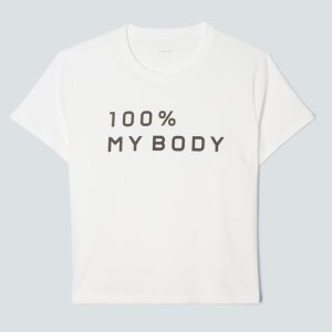 The 100% My Body Box-Cut Tee | White
