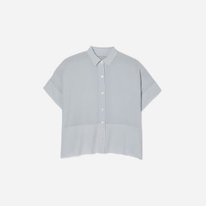 The Boxy Shirt in Washable Silk | Sky