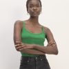 The Supima® Form Spaghetti Strap Cami | Grass Green