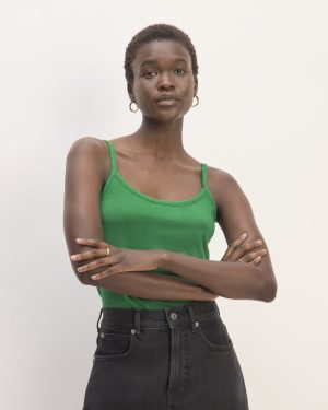 The Supima® Form Spaghetti Strap Cami | Grass Green