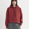 Cropped Luxe Fleece Hoodie | Merlot