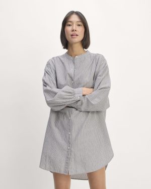 The Gauze Oversized Shirt | White / Black