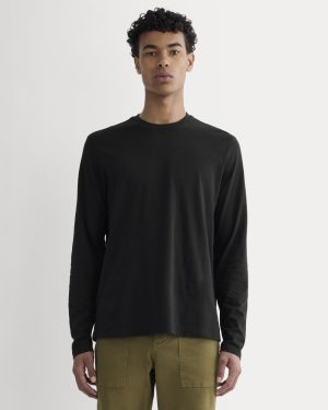 The Essential Organic Long-Sleeve Tee | Black
