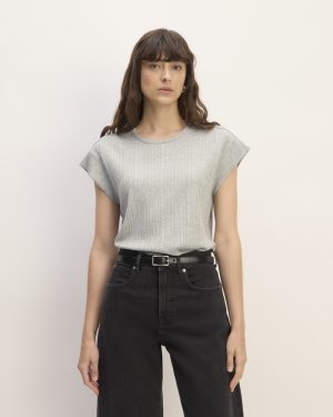 The Rib Muscle Tee | Heathered Grey