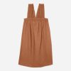 The Smocked Linen Dress | Tawny Brown