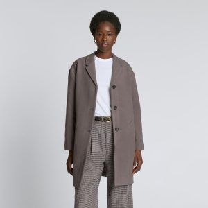 The Italian ReWool® Cocoon Coat | Taupe Grey