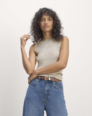 The Tank in Ultrasoft Merino | Heather Oatmeal