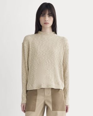 The Cozy Rib Funnel-Neck | Cornstalk / Bone Twist